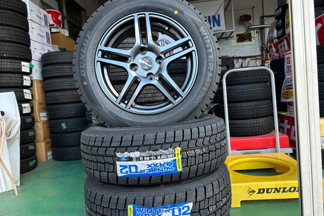 シトロエンc3 ブリヂストン スタッドレス ホイール付き4本