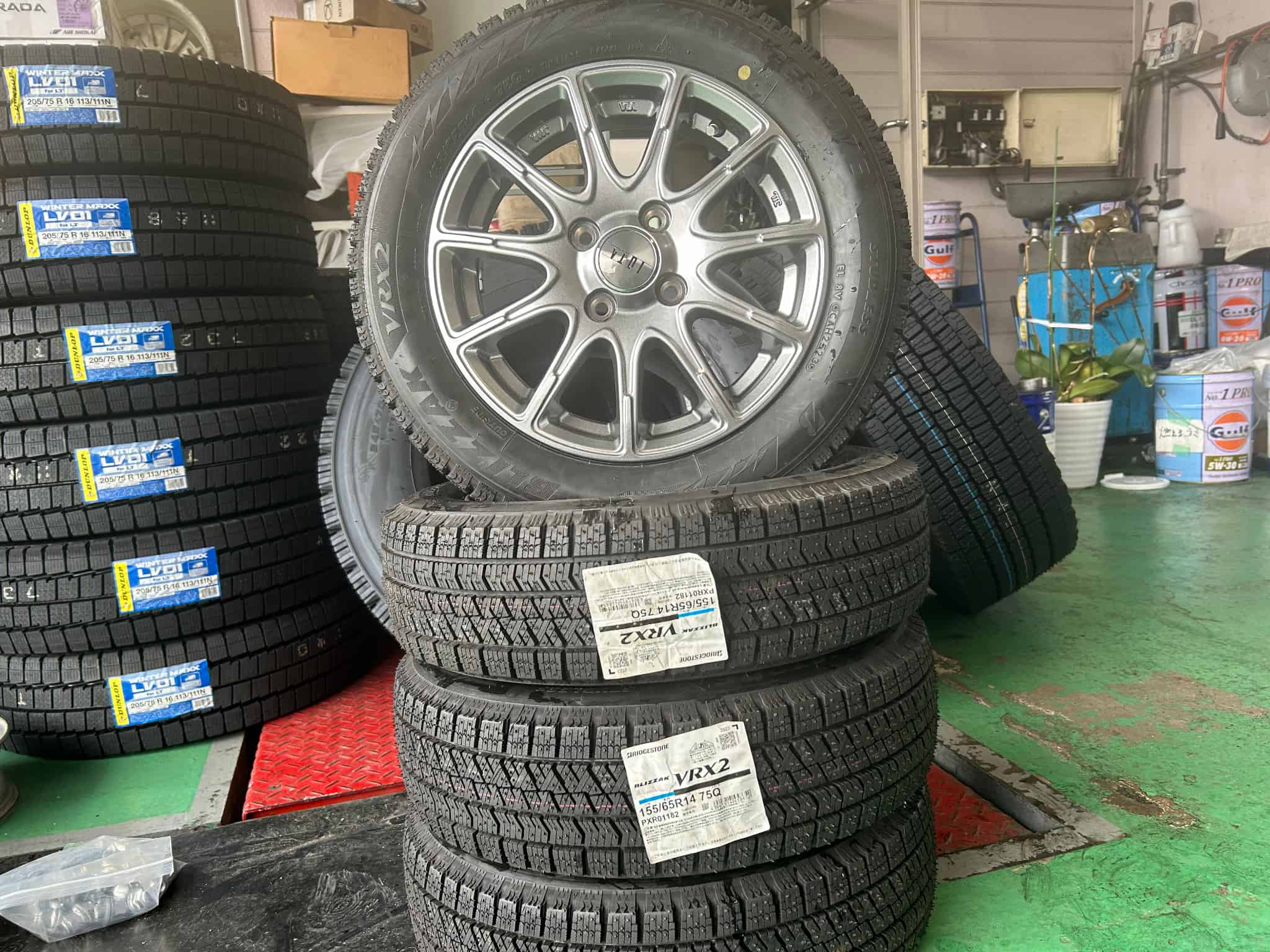 スタッドレス＋アルミセット　軽カーの画像